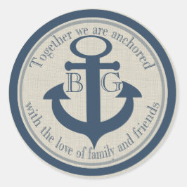 Verankerd met Liefde Ronde Sticker