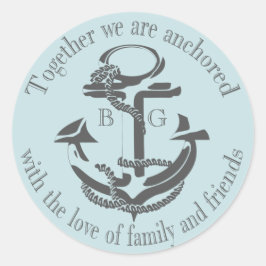 Verankerd met Liefde Ronde Sticker