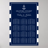 Verankerd | Nautical Wedding | Schema voor zeesche Poster (Voorkant)