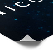 VERANKERD ONDER DE STARS Starry Blue Skies Banner Poster (Hoek)