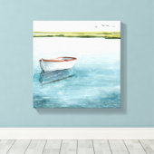 Verankerde bay I Canvas Afdruk (Insitu (Houten vloer))