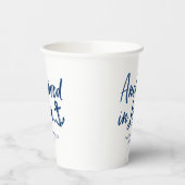 Verankerde Nautical Weddenschap Paper Cups in Love Papieren Bekers (Links)