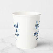 Verankerde Nautical Weddenschap Paper Cups in Love Papieren Bekers (Rechts)