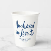 Verankerde Nautical Weddenschap Paper Cups in Love Papieren Bekers (Voorkant)