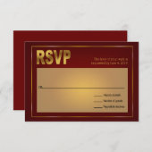 Verankerde Nautical Wedding Seashell | Bourgogne RSVP Kaartje (Voorkant / Achterkant)