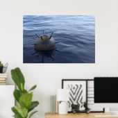 Verankerde zeemijn poster (Thuiskantoor)