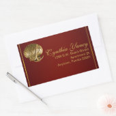 Verankerde zeeschelp nautisch | Bourgogne Rechthoekige Sticker (Envelop)