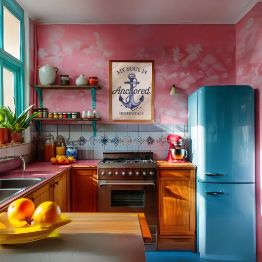 Verankerde ziel Hebreeën 6:19 Bijbelvers Poster