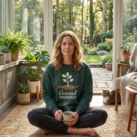 Verankering Mindfulness Plant Wortels Trui