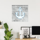 verankering op verouderde strepen poster (Thuiskantoor)