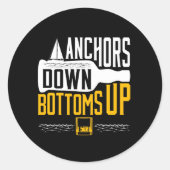 Verankeringspunten onderaan Boatpartij Ronde Sticker (Voorkant)