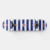 Verankers op het Nautisch Patroon van Stripes Persoonlijk Skateboard (Horizontaal)