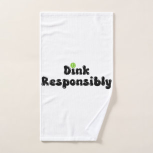 Verantwoord drinken - Grappig Pickleball cadeau Handdoek