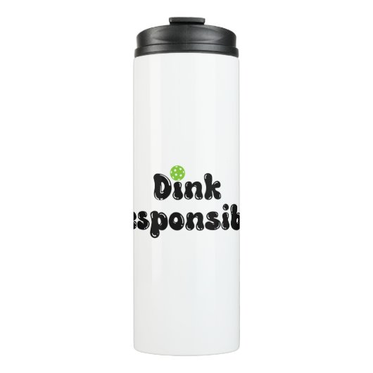 Verantwoord drinken - Grappig Pickleball cadeau Thermosbeker (Voorkant)