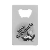 Verantwoordelijk blijven creditkaart flessenopener (Achterkant)