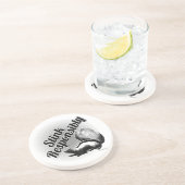 Verantwoordelijk blijven zandsteen onderzetter (Zijkant)