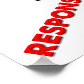 Verantwoordelijk Funny Poster (Hoek)