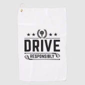Verantwoordelijk rijden golfhanddoek (Voorkant)
