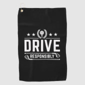Verantwoordelijk rijden golfhanddoek (Voorkant)