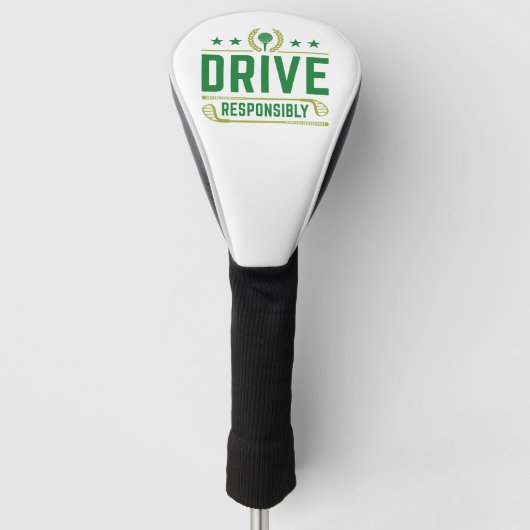 Verantwoordelijk rijden golfheadcover (Voorkant)