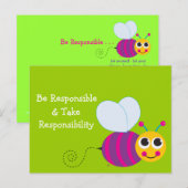 Verantwoordelijke creditcard voor bijen briefkaart (Voorkant / Achterkant)