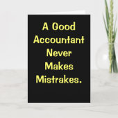 Verantwoordelijke dag | Funny Accounting MisQuote Kaart (Voorkant)