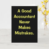 Verantwoordelijke dag | Funny Accounting MisQuote Kaart (Gele Bloem)