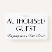 Verantwoordelijke "GEMACHTIGDE GASTEN"-badge Badge (Voorkant)