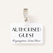 Verantwoordelijke "GEMACHTIGDE GASTEN"-badge Badge (Achterkant met clip)