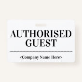 Verantwoordelijke "GEMACHTIGDE GASTEN"-badge Badge (Voorkant)