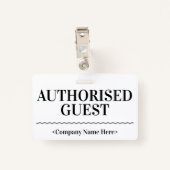 Verantwoordelijke "GEMACHTIGDE GASTEN"-badge Badge (Achterkant met clip)