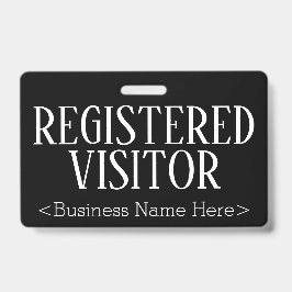 Verantwoordelijke "GEREGISTREERDE VISITOR"-badge Badge