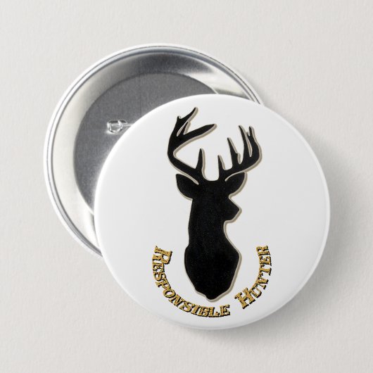 Verantwoordelijke Hunter Deer Pattern-Button Ronde Button 7,6 Cm (Voorkant /achterkant)