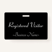 Verantwoordelijke "Registered Visitor"-badge Badge (Voorkant)