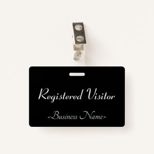 Verantwoordelijke "Registered Visitor"-badge Badge
