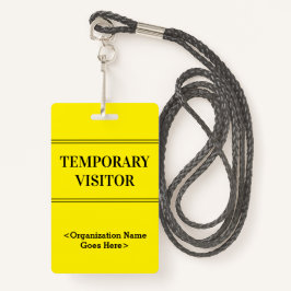 Verantwoordelijke "TIJDELIJKE VISITOR"-badge Badge