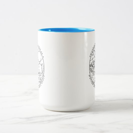 Verantwoordelijke volwassene - Circular Gallifreya Tweekleurige Koffiemok (Center)