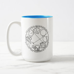 Verantwoordelijke volwassene - Circular Gallifreya Tweekleurige Koffiemok
