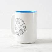 Verantwoordelijke volwassene - Circular Gallifreya Tweekleurige Koffiemok (Voorkant links)