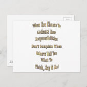 Verantwoordelijkheid Briefkaart (Voorkant / Achterkant)