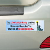 verantwoordelijkheidsstatus bumpersticker (Op auto)