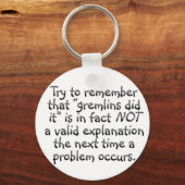 Verantwoording: De volgende keer dat een fout optr Sleutelhanger (Voorkant)