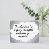 Verantwoording: De volgende keer dat er een fout o Briefkaart (Staand voorkant)