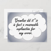 Verantwoording: De volgende keer dat er een fout o Briefkaart (Voorkant / Achterkant)