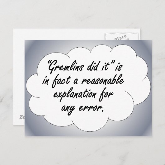 Verantwoording: De volgende keer dat er een fout o Briefkaart (Voorkant / Achterkant)