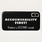 Verantwoording eerst, vriendelijkheid tweede Case-Mate iPhone case (Achterkant (horizontaal))