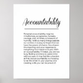 VERANTWOORDING Inspirerende Motivatie muurkunst Poster (Voorkant)