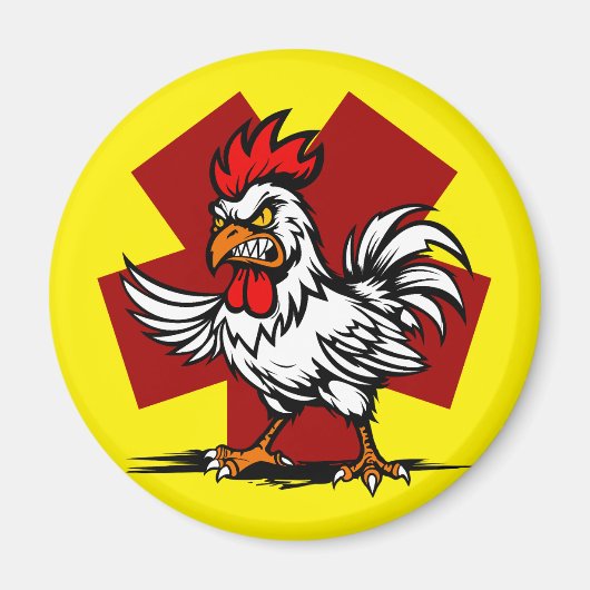 Verärgerter Hahn Magneet (Voorkant)