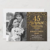 Veras 45ste jubileum met foto - hout goud kaart (Voorkant)