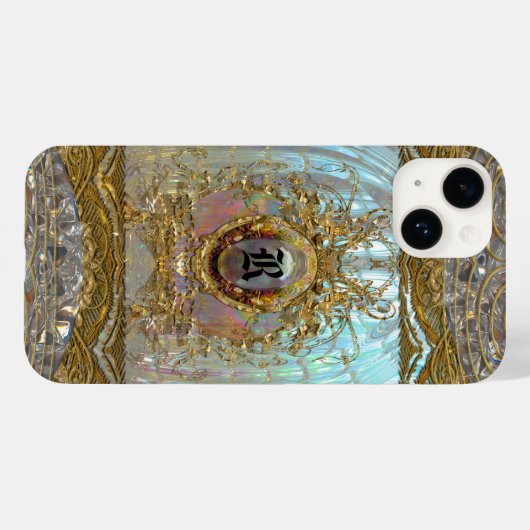 Veraspeece Merci Baroque Monogram Case-Mate iPhone Case (Achterkant (horizontaal))
